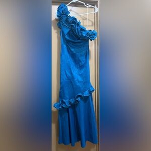 Blue One Shoulder Dress